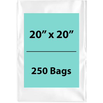Clear poly bags Flat 20 inch (width) X 20 inch (Height) LDPE